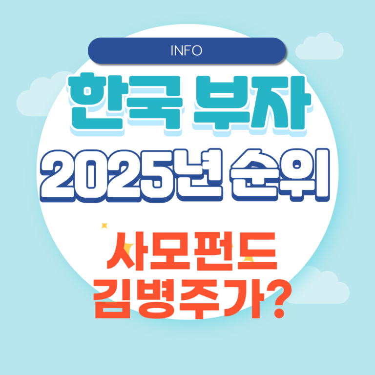 2025년 한국 부자 순위