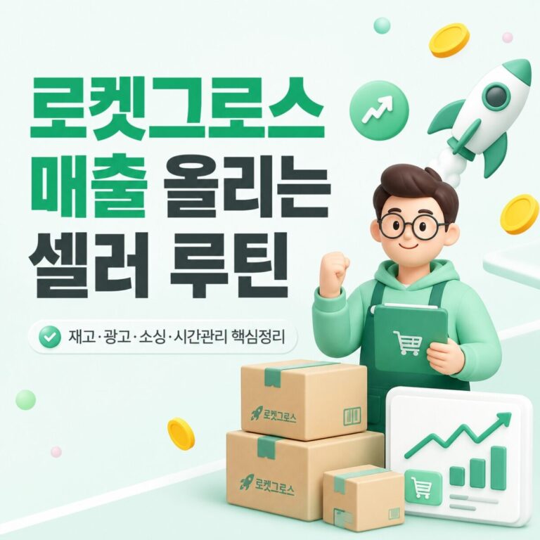 쿠팡 로켓그로스 초보 셀러 필독 — 재고·광고·소싱·타임박싱 4가지 루틴으로 월 1,000만 원 달성하기